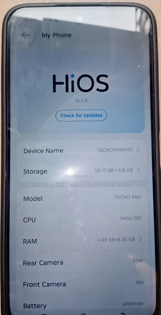 New Tecno Spark 50 128 GB Black