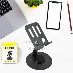 Aluminum Portable Desktop Phone Stand - Black