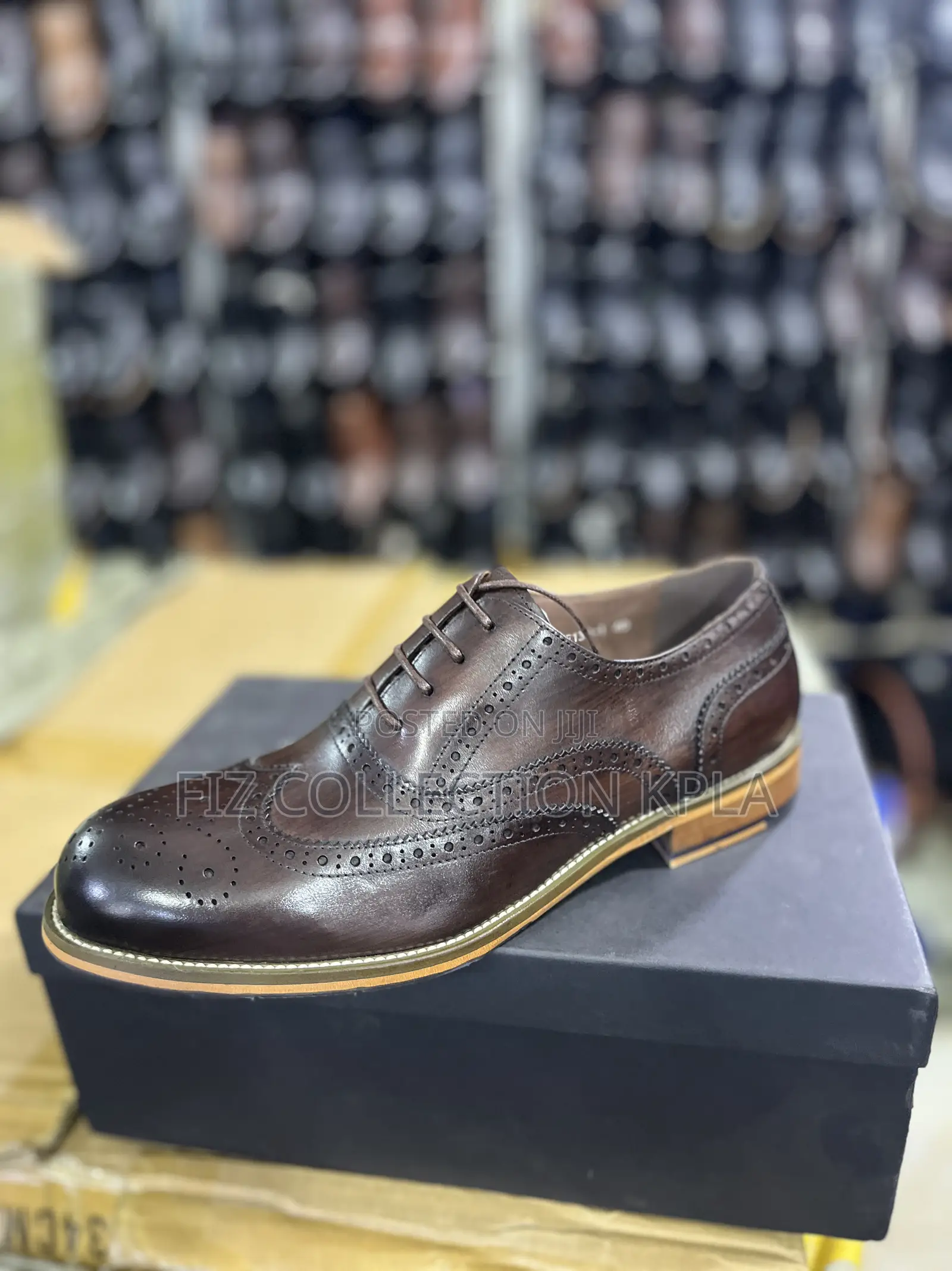 Original Franco Banetti Brown Leather Wingtip Brogue Shoes