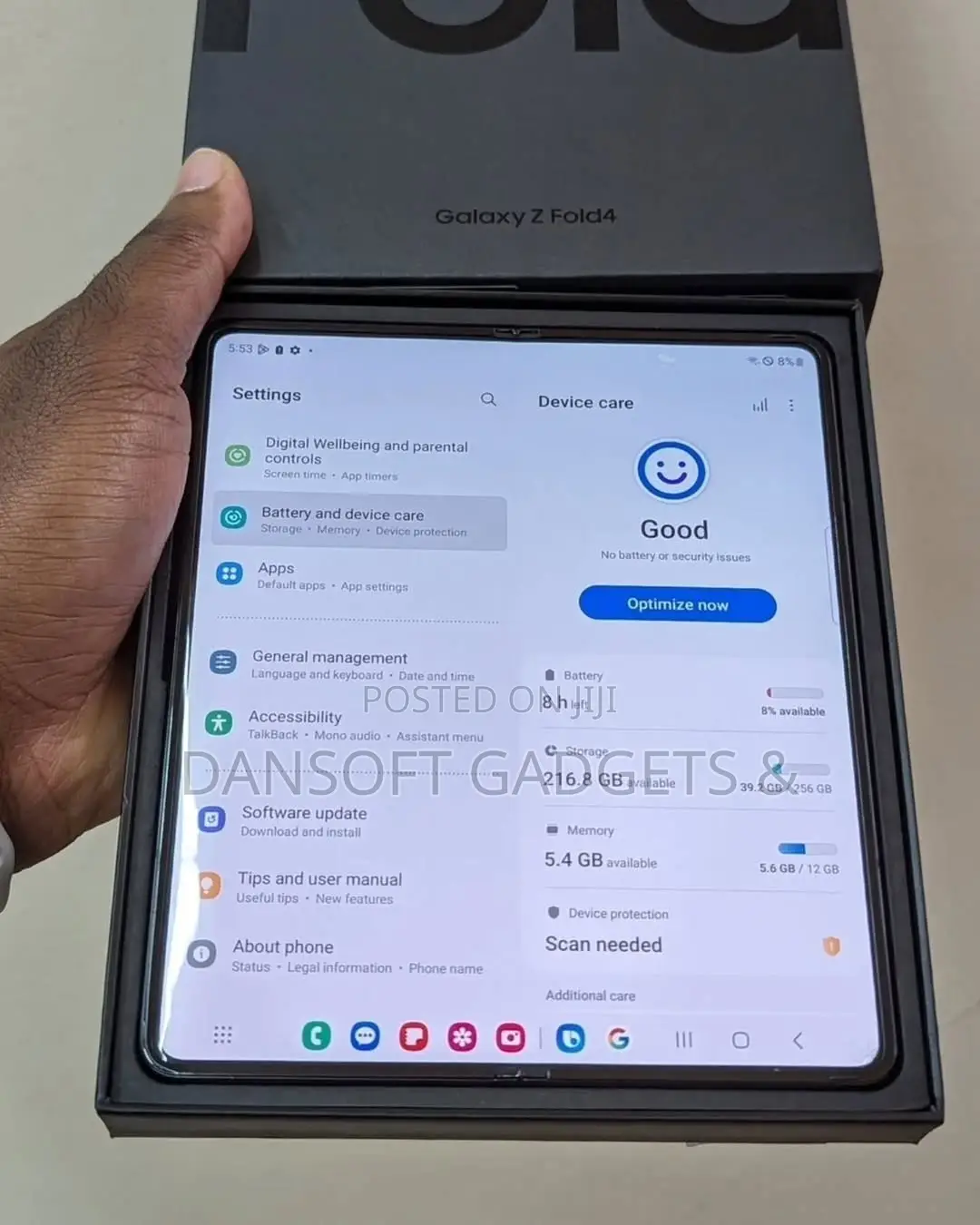 New Samsung Galaxy Z Fold4 256 GB Gray