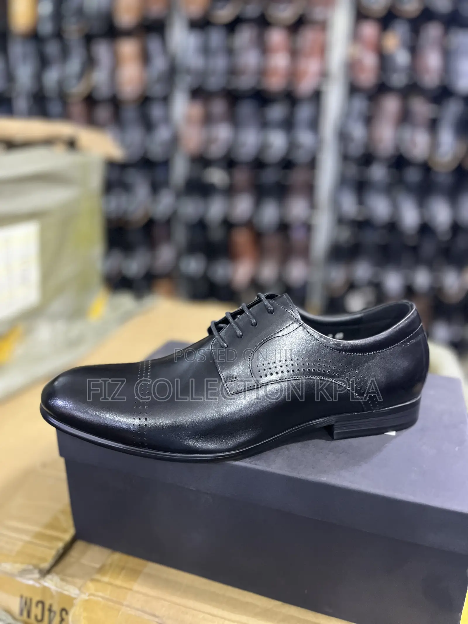 Men’s Original Black Leather Derby Formal Shoes