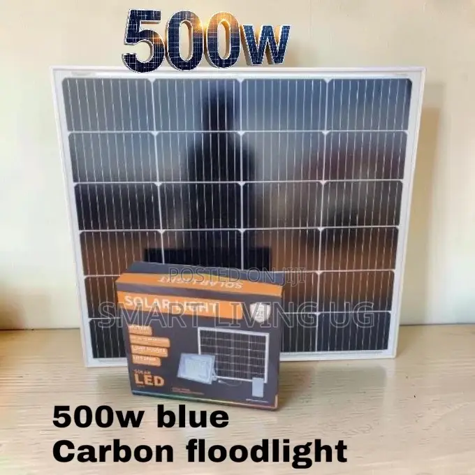 Blue Carbon 500W Solar Flood Light – Reliable All-Weather Resistant X