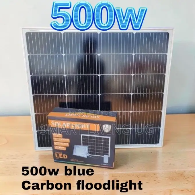 Blue Carbon 500W Solar Flood Light – Reliable All-Weather Resistant X