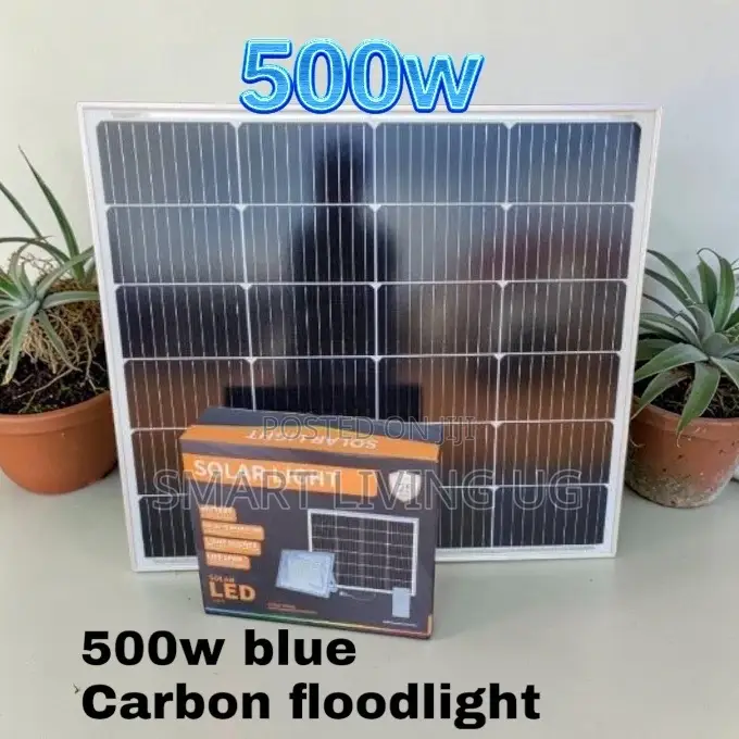 500W Blue Carbon Solar Floodlight – Wide Area Outdoor Lighting 879