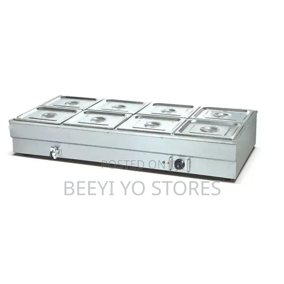 Commercial Electric 6-Pan Bain-Marie / Food Warmer.