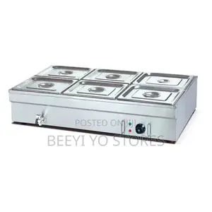 Commercial Electric 6-Pan Bain-Marie / Food Warmer.