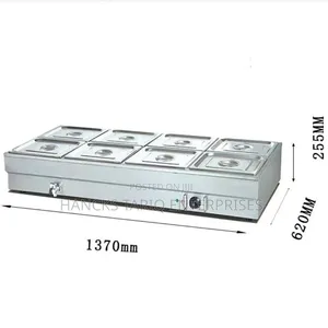 Commercial Electric 6-Pan Bain-Marie / Food Warmer.