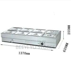 Commercial Electric 6-Pan Bain-Marie / Food Warmer.