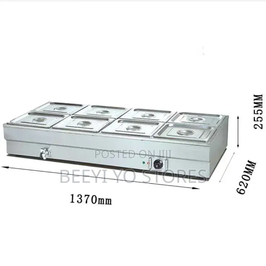Commercial Electric 6-Pan Bain-Marie / Food Warmer.