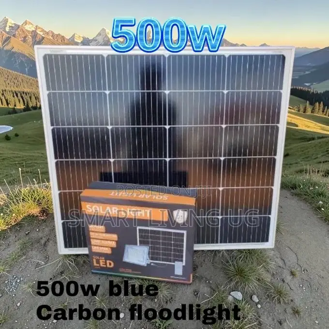 Long-Lasting 500W Blue Carbon Solar LED Flood Light 621