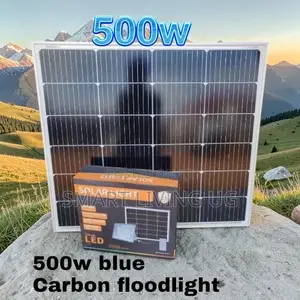 Long-Lasting 500W Blue Carbon Solar LED Flood Light 621