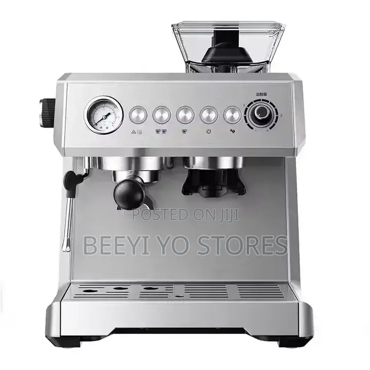 ZZUOM Commercial-Style Espresso Machine With Integrated Grinder.