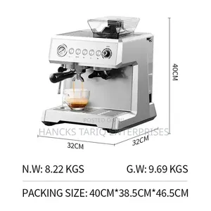 ZZUOM Commercial-Style Espresso Machine With Integrated Grinder.
