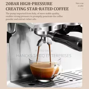ZZUOM Commercial-Style Espresso Machine With Integrated Grinder.