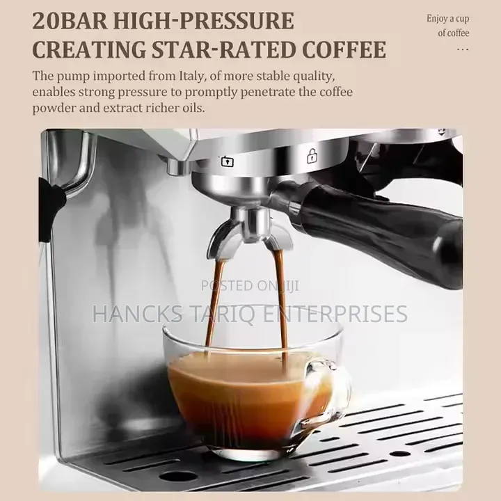ZZUOM Commercial-Style Espresso Machine With Integrated Grinder.