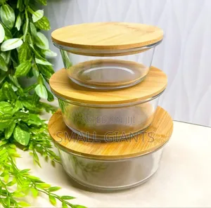3pcs Glass Food Storage Containers