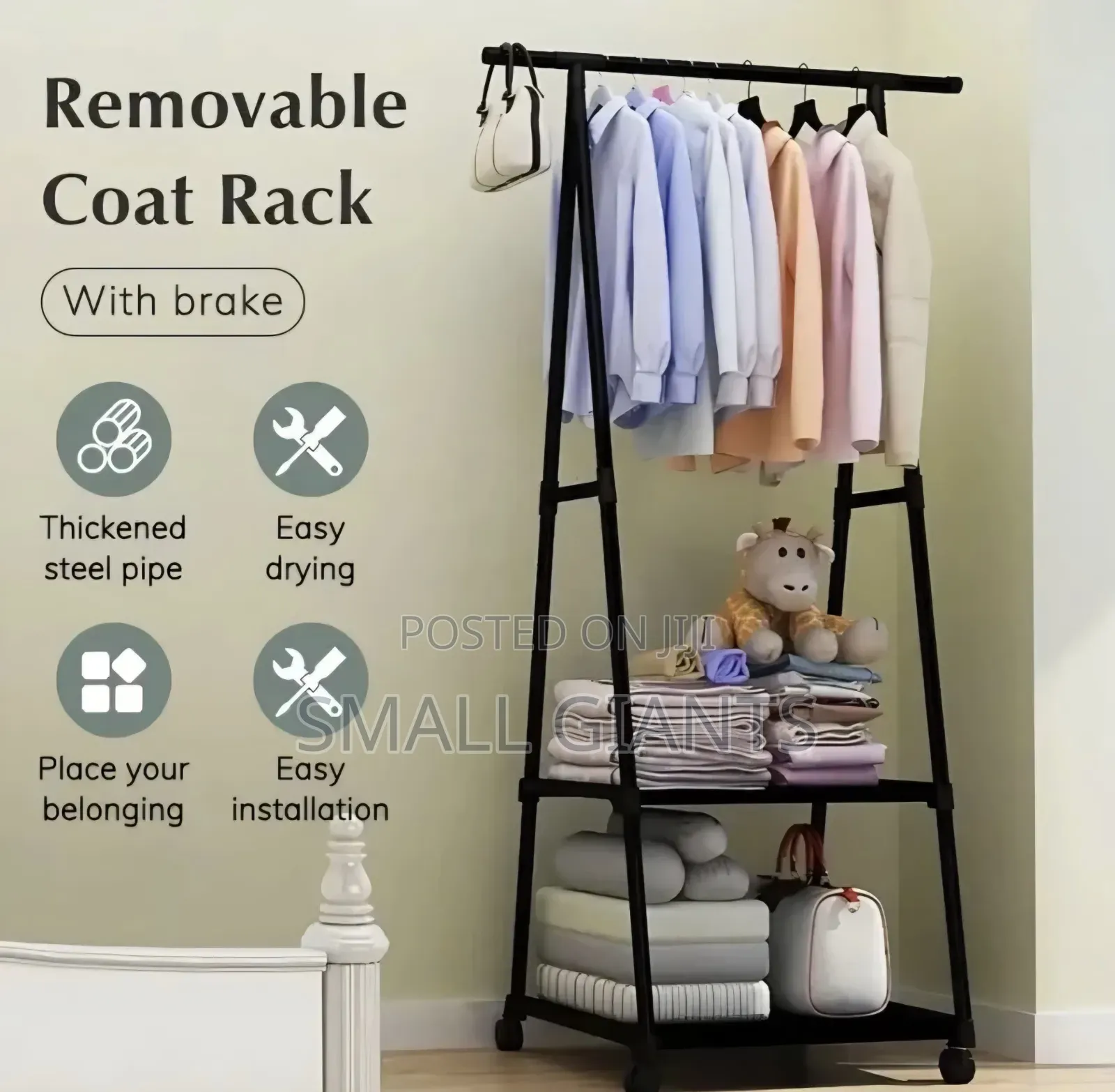 Freestanding Coat Metal Clothing Rack