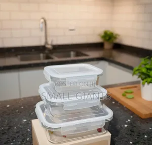 3pcs Borosilicate Glass Food Storage Containers