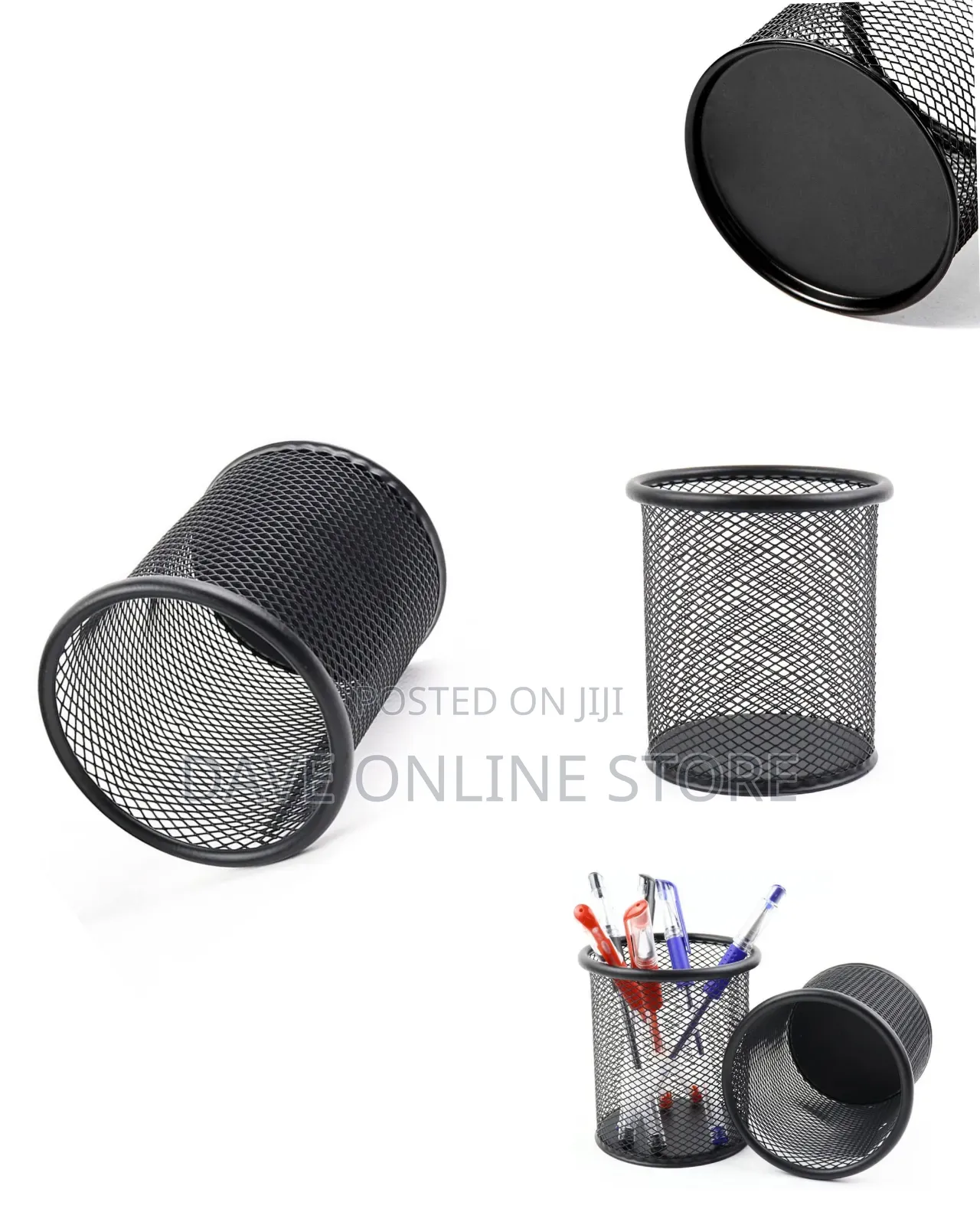 Pencil Hole Round Pen Holder Mesh Pencil Holder