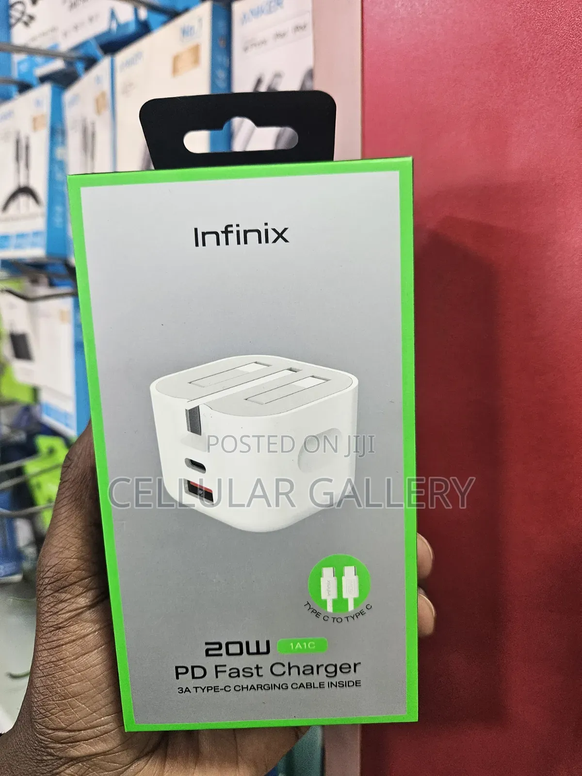 Infinix 20W PD Fast Charger With USB-C to USB-C Cable