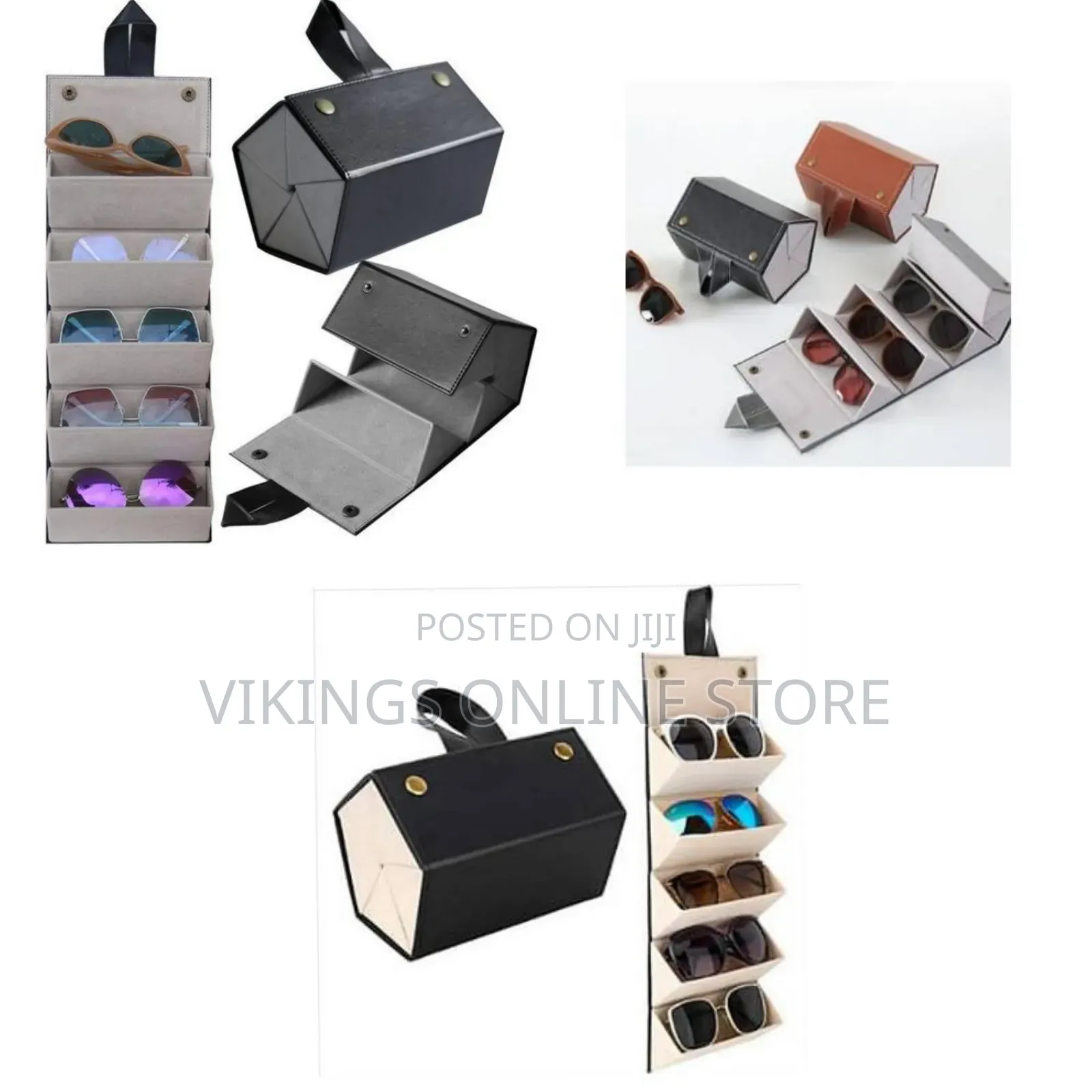 Sunglasses Travel Case With 5 Slots, Multi Sunglasses Storage Case