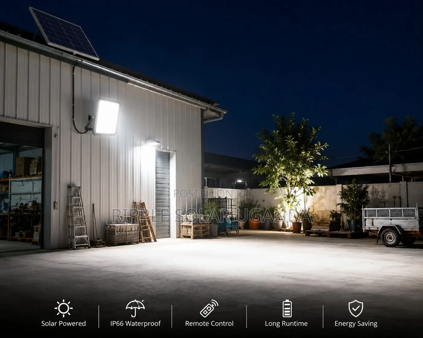 300w Solar Flood Light Waterproof Outdoor Security Lamp With Remote