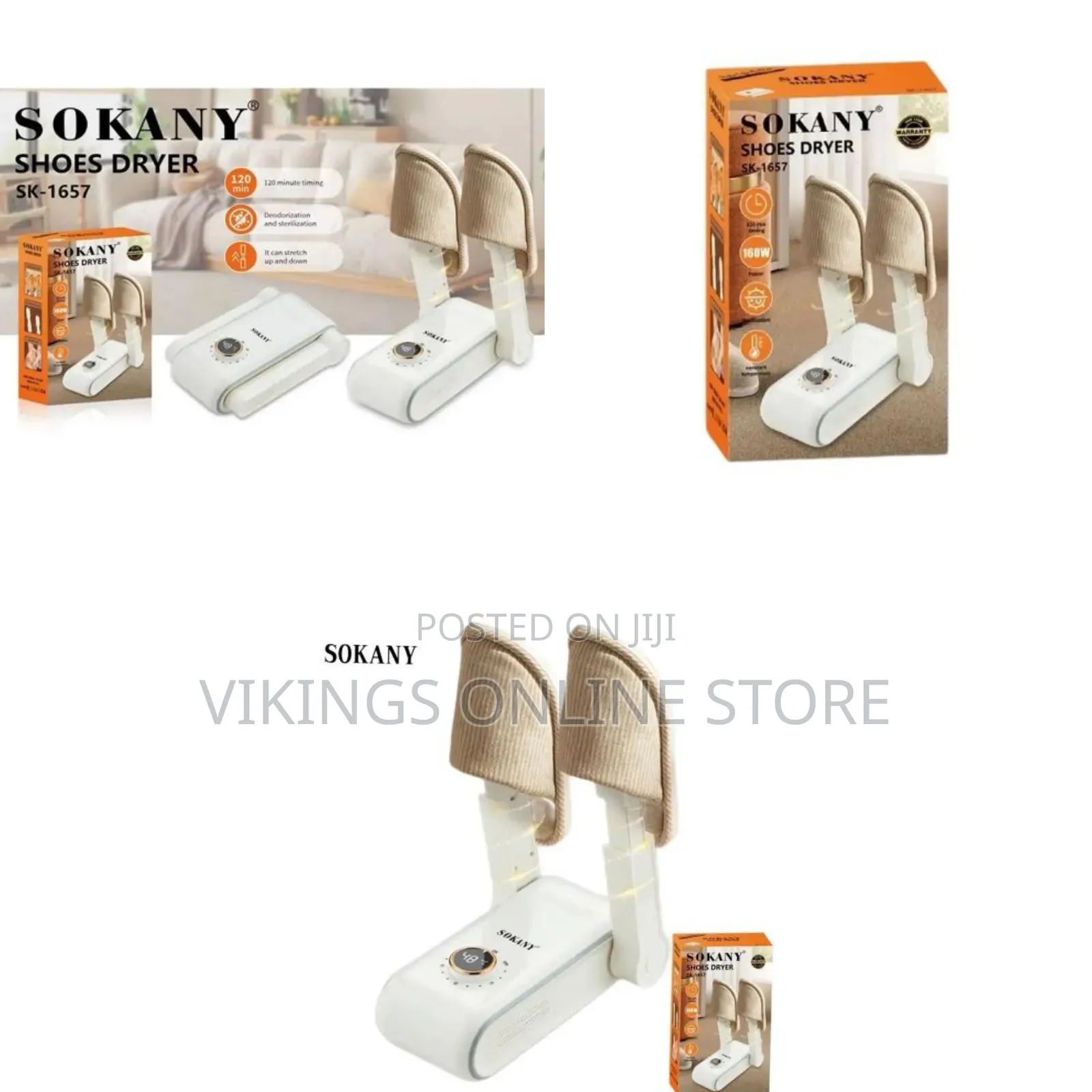 Sokany 160W Shoes Dryer SK-1657- Multicolor