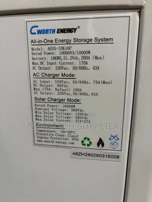 16kWh Cworth Energy Storage System 10kW Hybrid Power Station | Battery