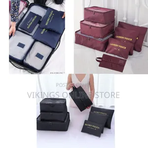 Travel Pouch 7-Piece Set Arrangement Case Clothes Stora Ge Bag Packing