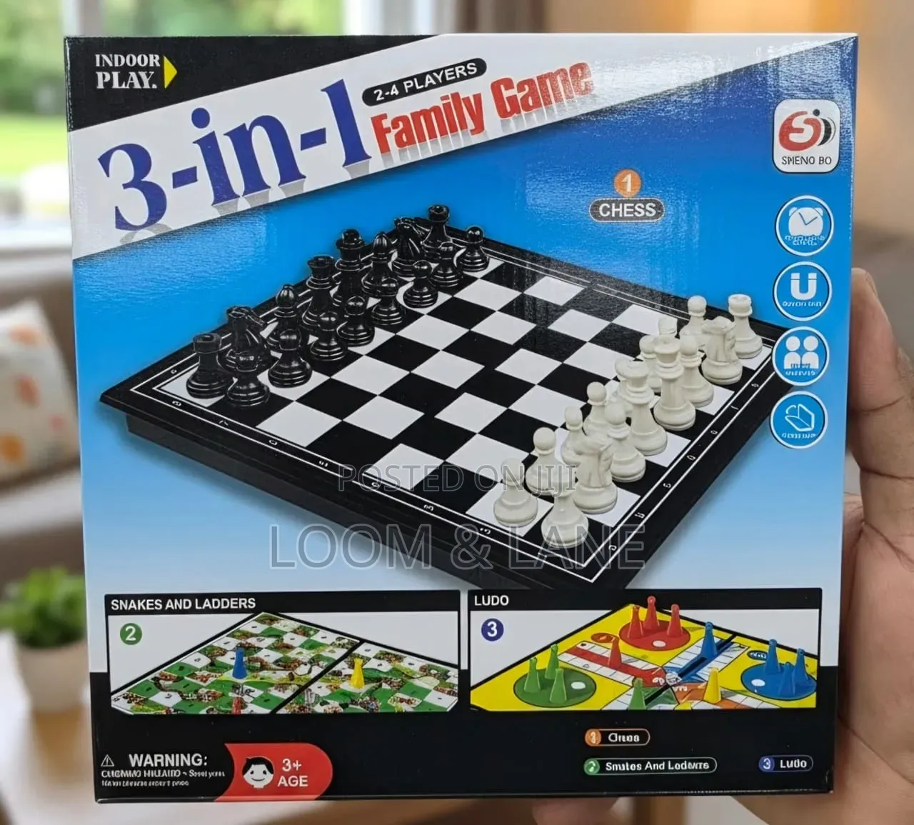 3-in-1 Family Board Game