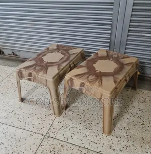 Marble Beige Plastic Coffee/Dining/Bar Plastic Table