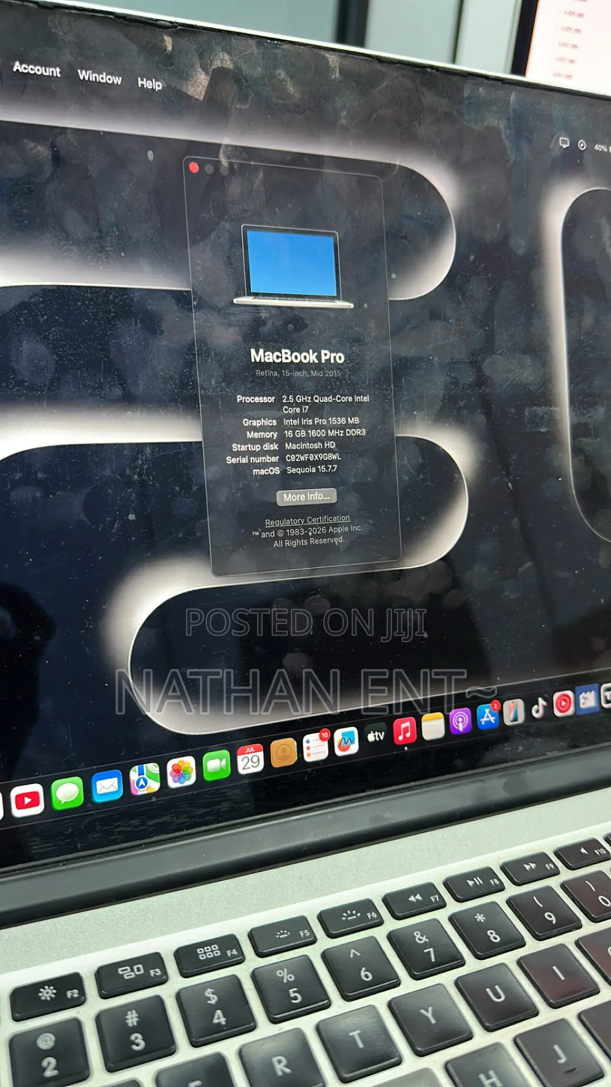New Laptop Apple MacBook 2015 16GB Intel Core i7 SSD 256GB