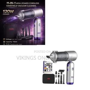 DSP 11-in-1 Handheld Car Vacuum Cleaner, 120W High Power Cordless