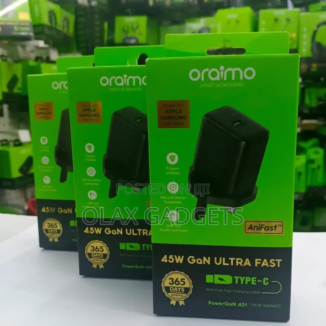 Oraimo PowerGaN 451 45W Gan Ultra Fast Wall Charger