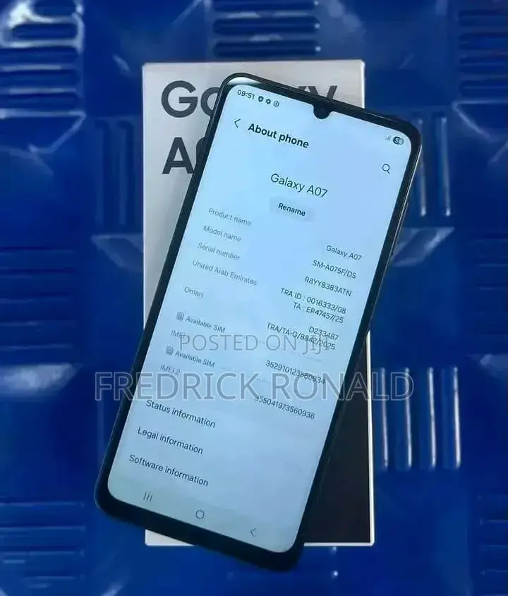 New Samsung Galaxy A07 5G 128 GB Black
