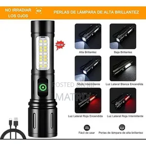 Rechargeable LED Flashlight Torch Lamp