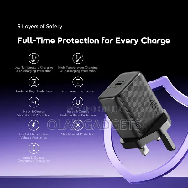 Oraimo PowerGaN 451 45W Gan Ultra Fast Wall Charger