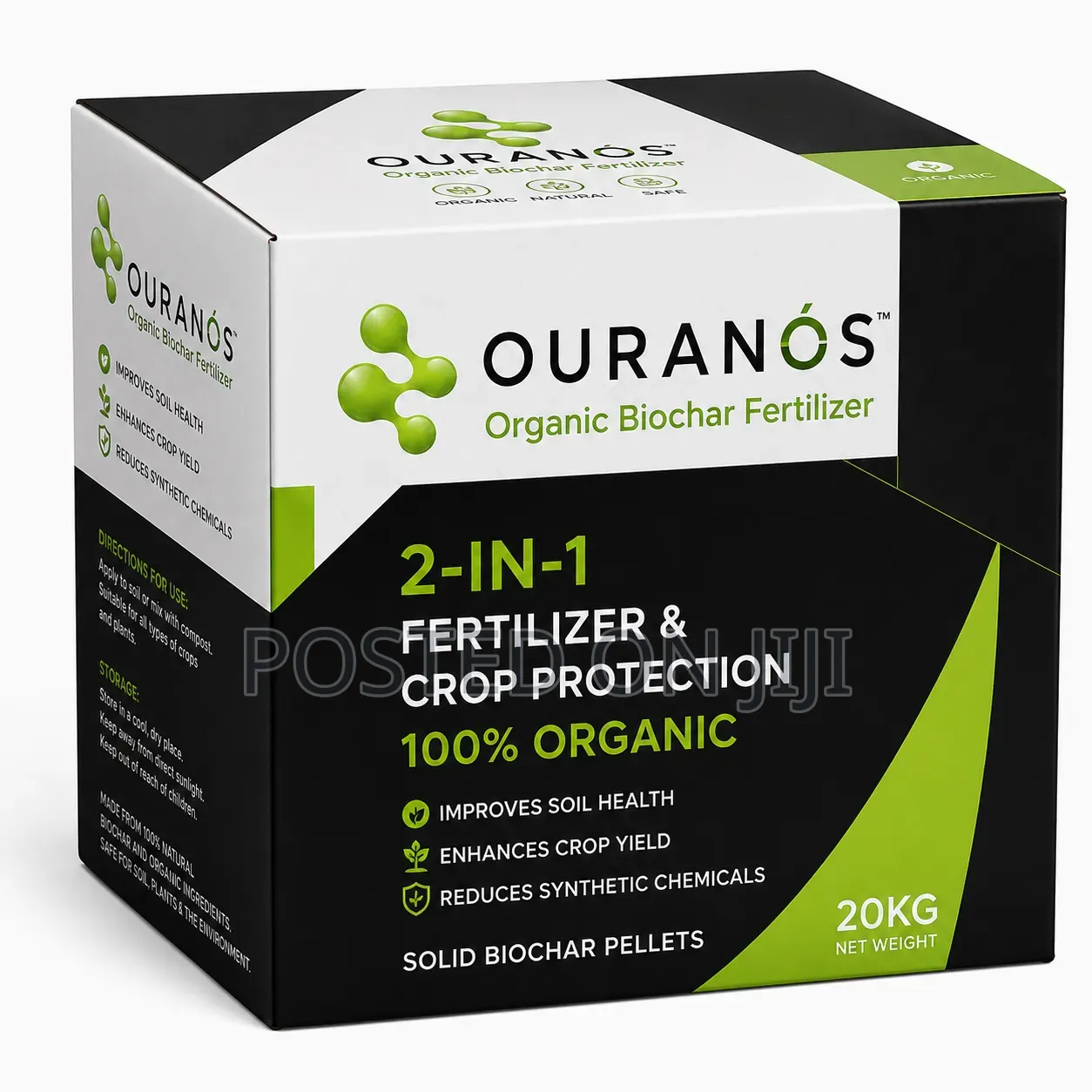 Ouranos Organic Biochar Dry Pellets Fertilizer 20kgs