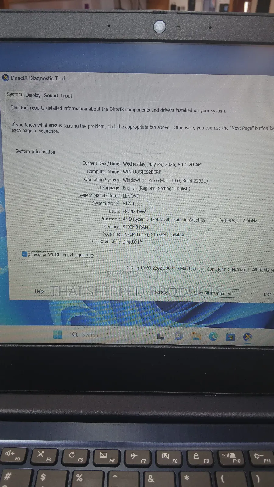 Laptop Lenovo Ideapad 3 8GB AMD Ryzen 3 SSD 512GB