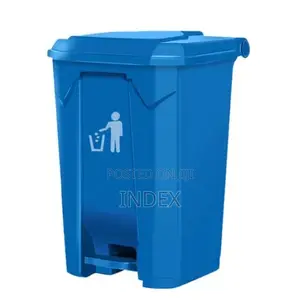 50litres Commercial-Grade Plastic Trash Can With a Foot-Operated Pedal