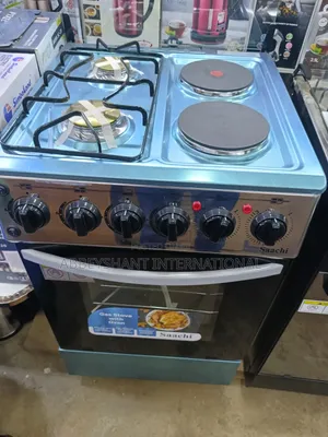 Saachi 2-Burner Gas and 2-Burner Electric Cooker/ Oven