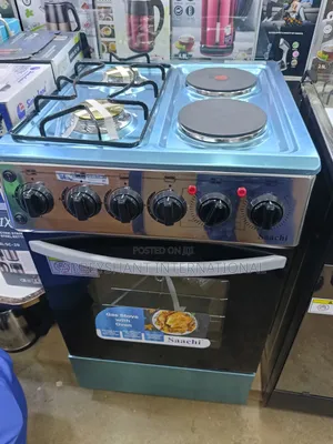 Saachi 2-Burner Gas and 2-Burner Electric Cooker/ Oven
