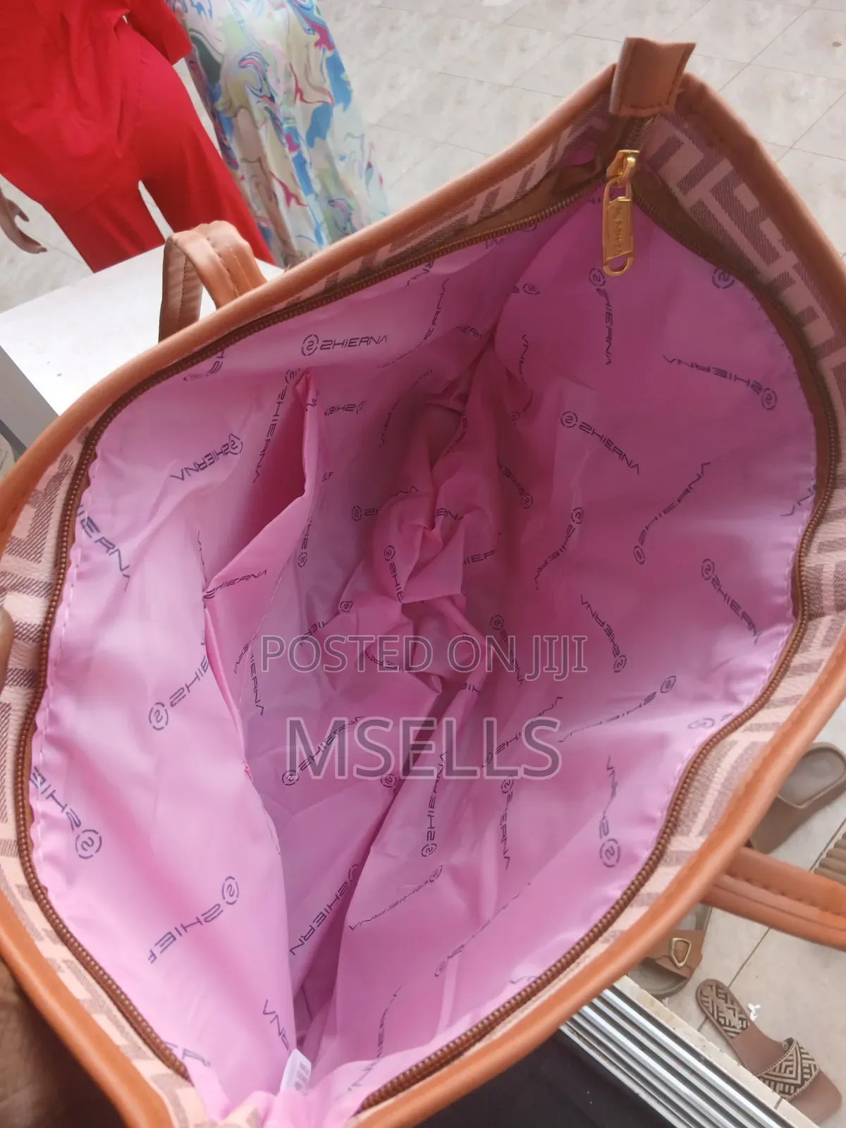 Monogram Pink Tote Bag