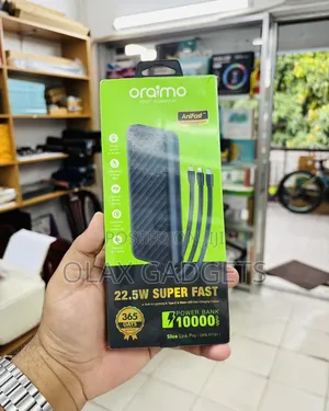 Oraimo Slice Link Pro 10000mAh 22.5W Fast Charging Power Bank (Grey)