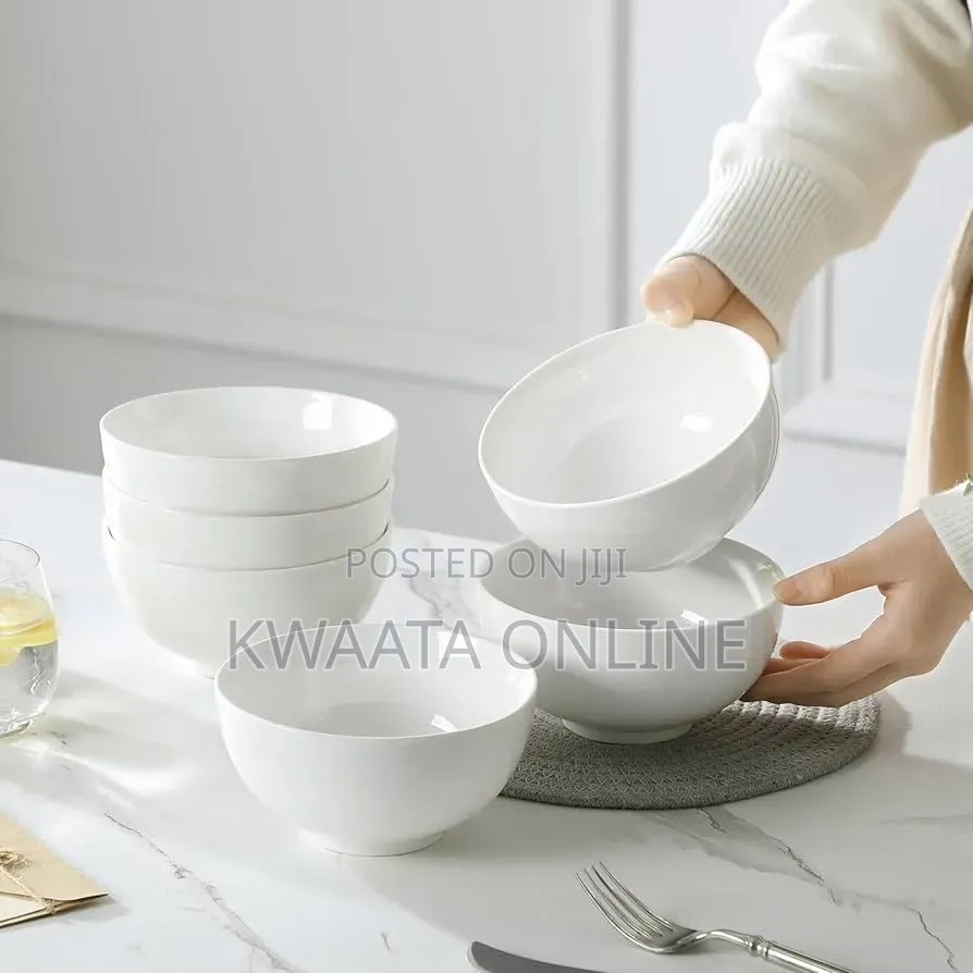 6 PC Luminarc Porcelain Soup Bowls Individual Bowls 18 Cm Diwali Set
