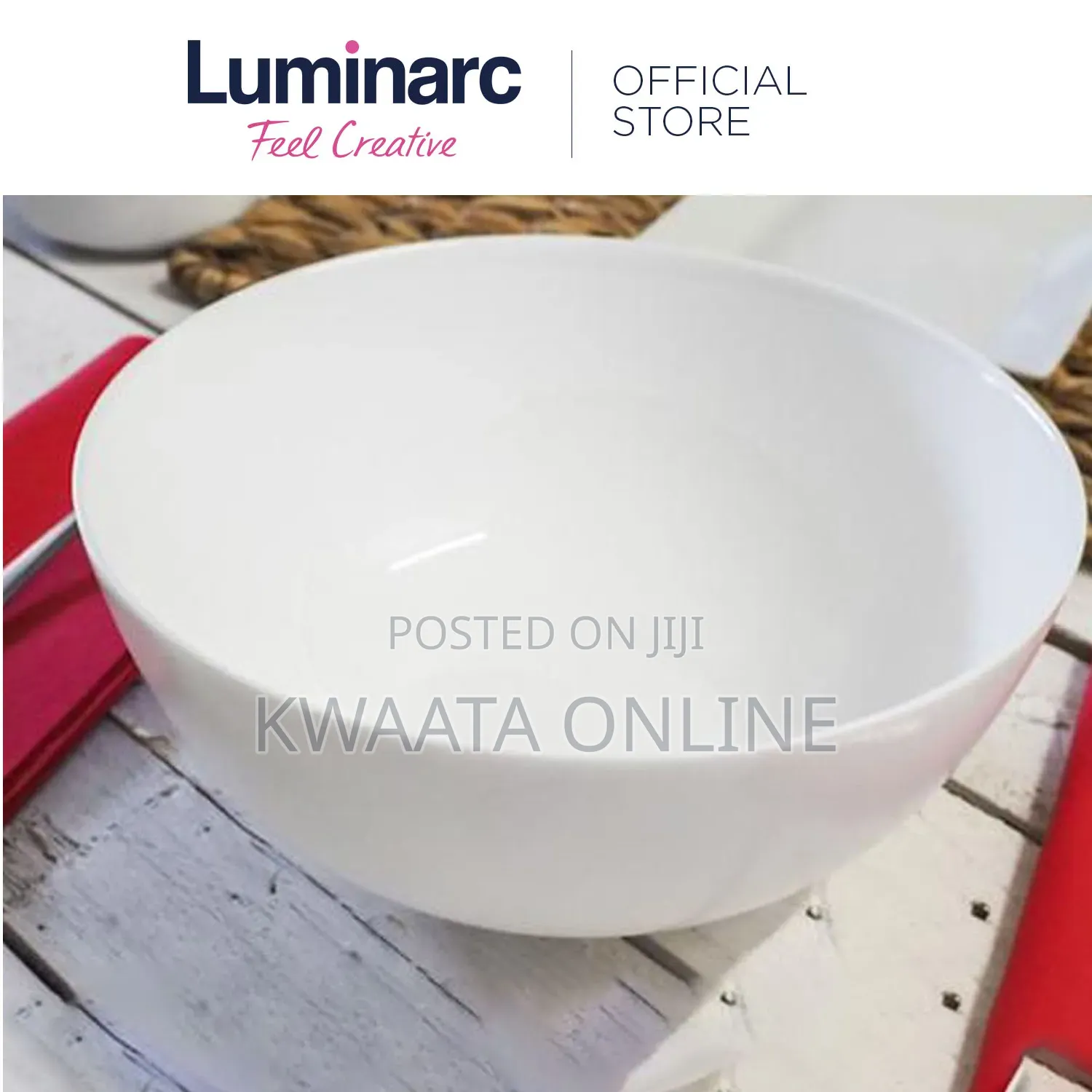 6 PC Luminarc Porcelain Soup Bowls Individual Bowls 18 Cm Diwali Set