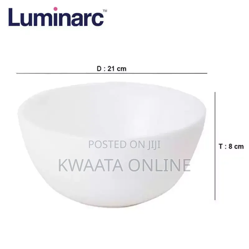 6 PC Luminarc Porcelain Soup Bowls Individual Bowls 18 Cm Diwali Set