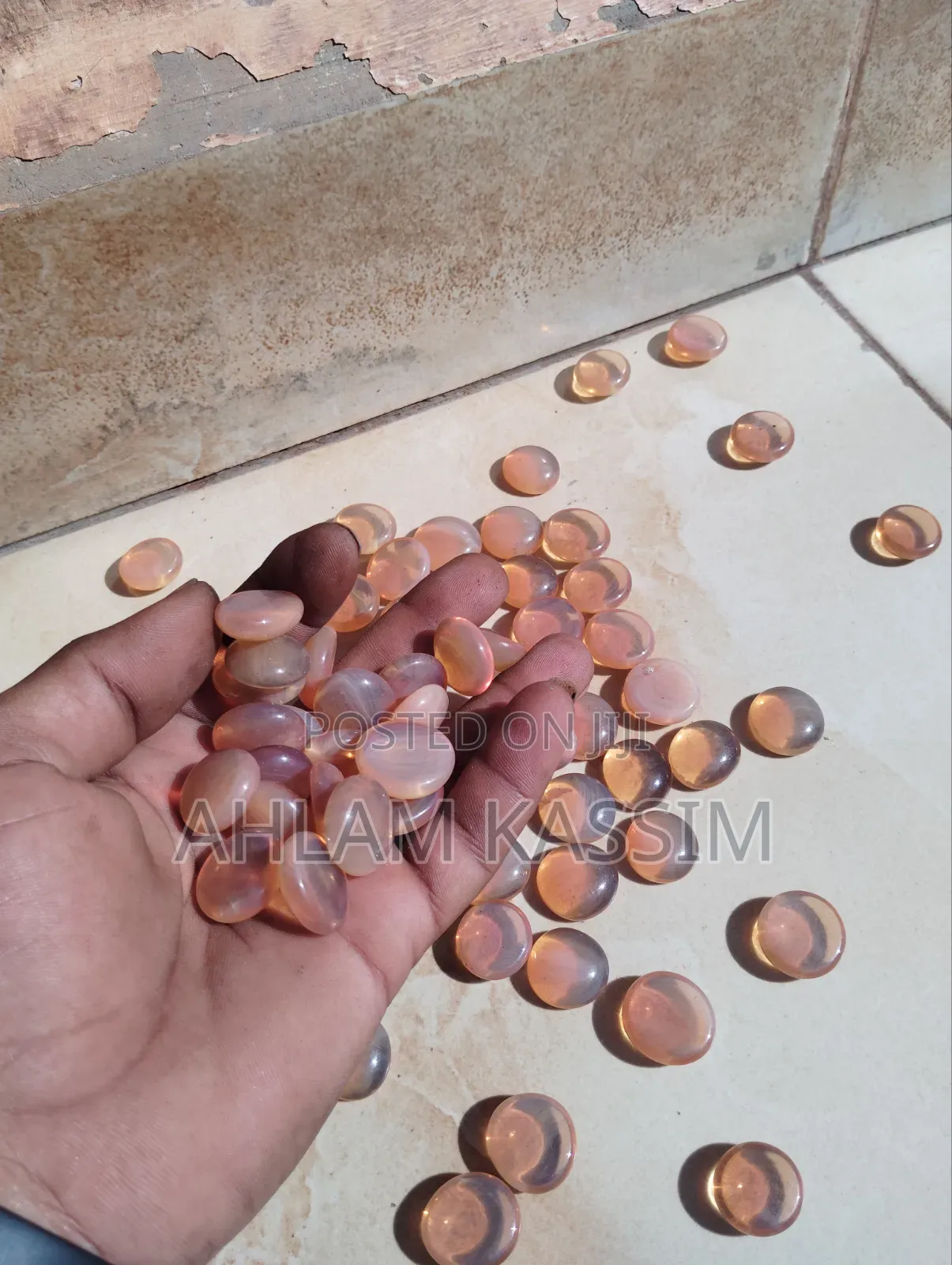 81 Vintage Glass Cabochons Opals for Crafting