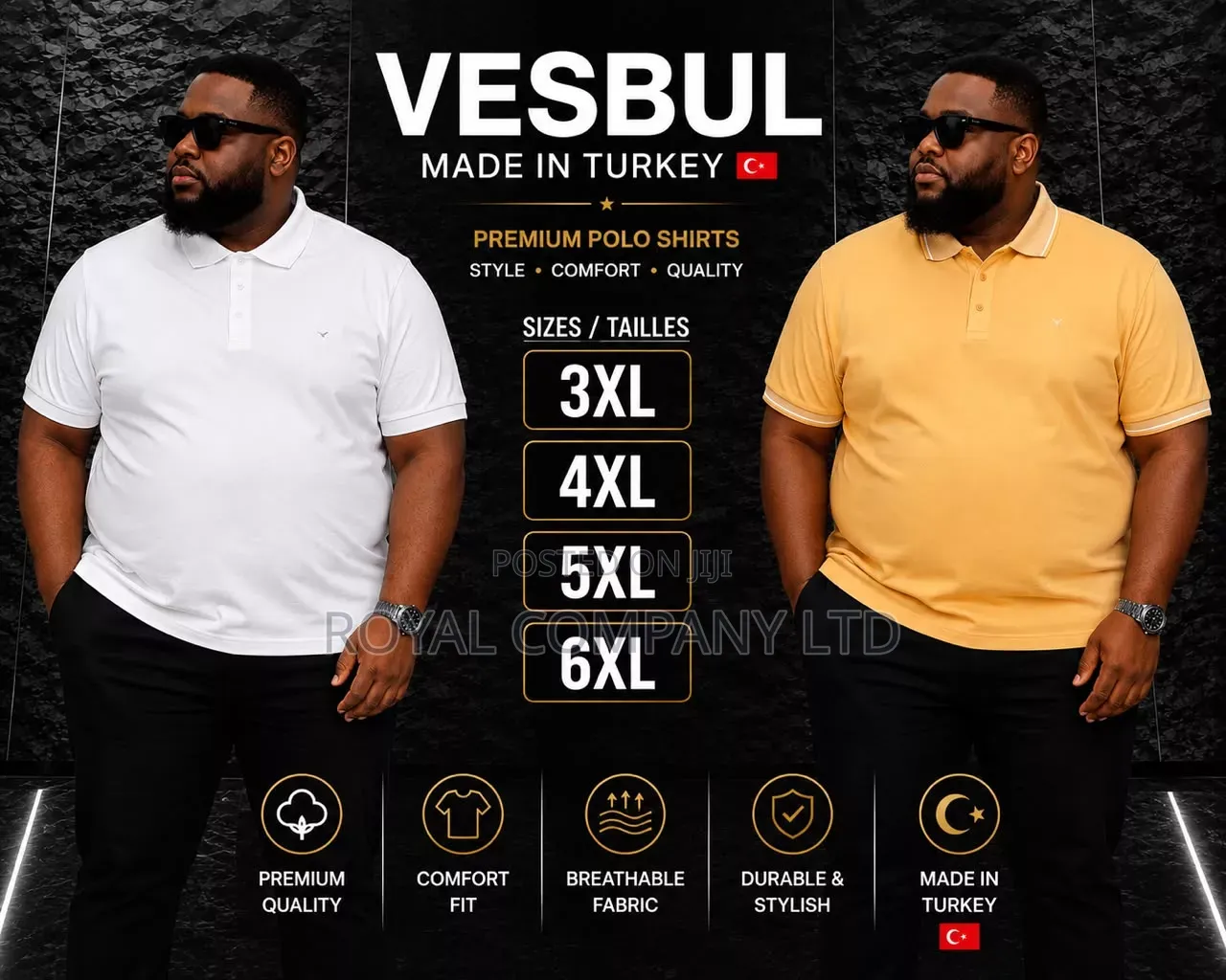 Men Tshirts Vesbul 4xl to 6xl