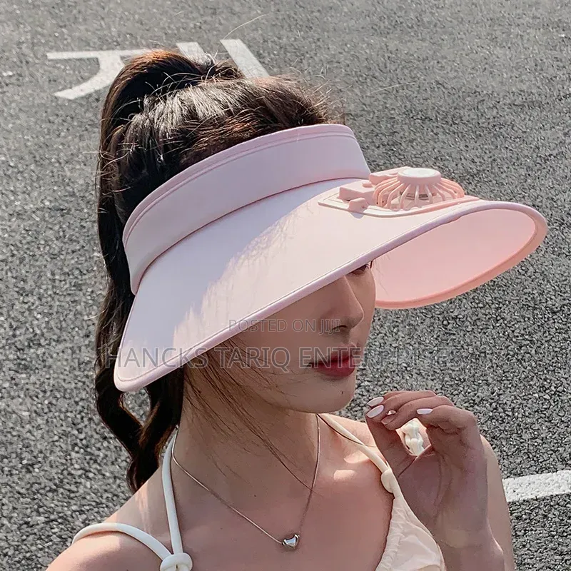 USB Rechargeable Sun Visor With Built-in Electric Fan
